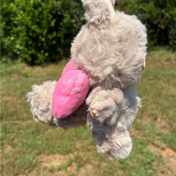 Cute Plush Labubu Doll with Pink Bow and Flowers - Picture 4 of 5